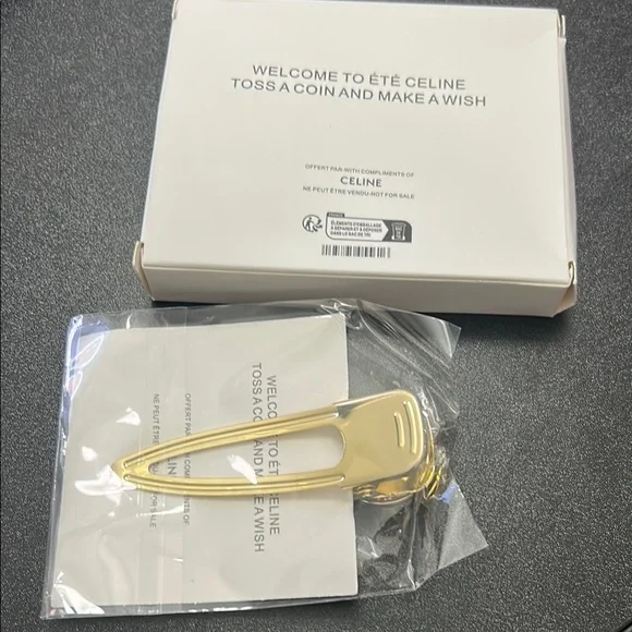 Celine Gold Hair Clip - Picture 3 of 4